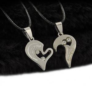 Couple-Lover-Men-Women-Necklace-I-Love-You-Heart-Pendant-Stainless-Steel