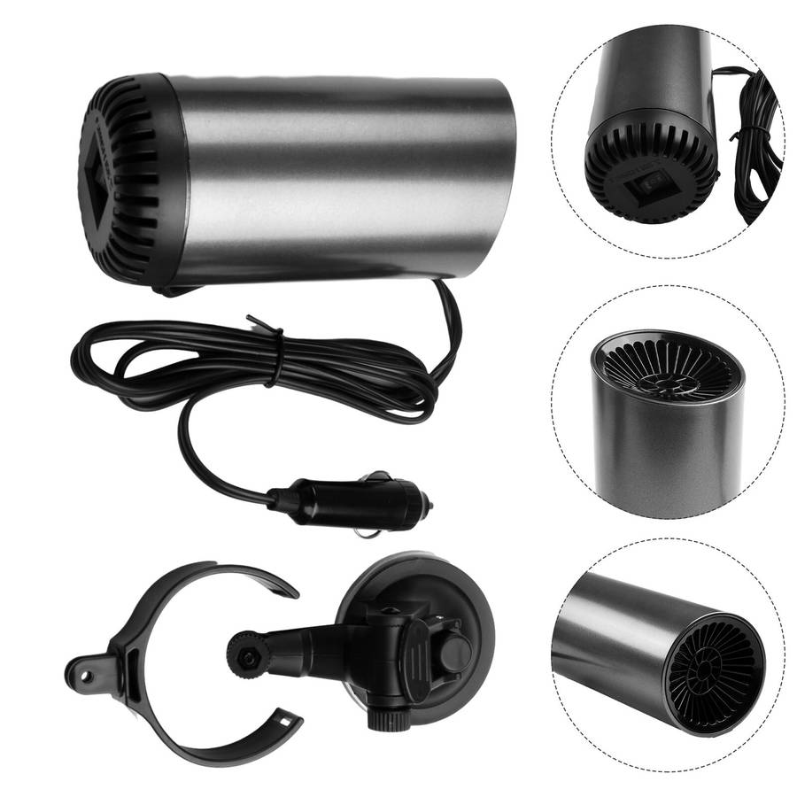 Portable Electric Car Heater 12V USB Heating Fan Defogger Defroster,Demi