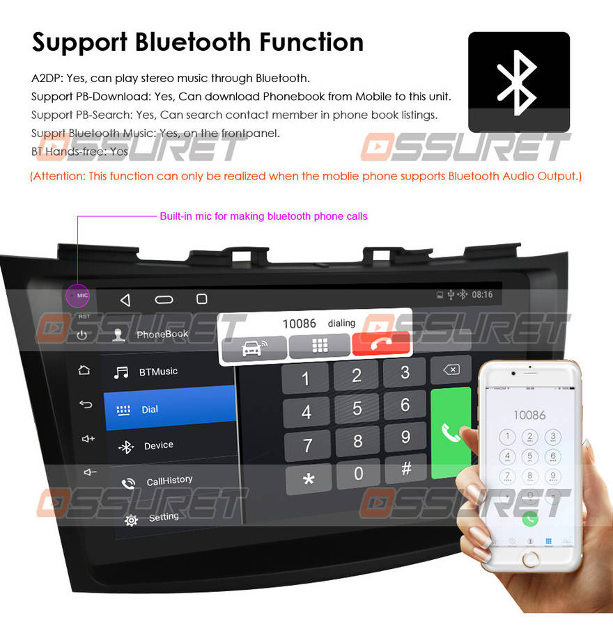 Android 12 Auto Car Radio Stereo Wifi CarPlay GPS Nav For Suzuki Swift 2011-2015
