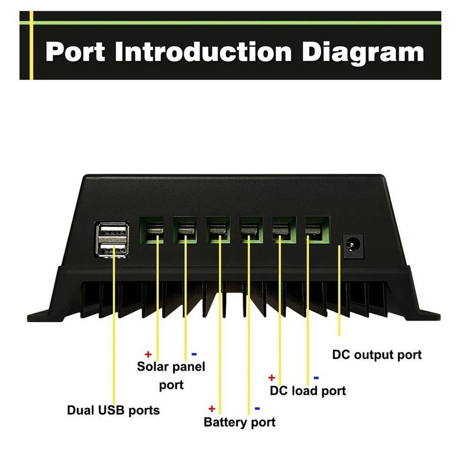 200A Solar Charge Controller With LCD And USB Ports For Efficient Power Usage