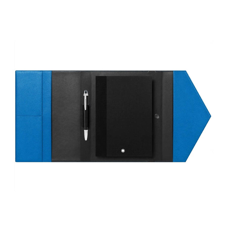 Montblanc Augmented Paper Sartorial Electric Blue StarWalker Ballpoint + Warranty Card + Refills