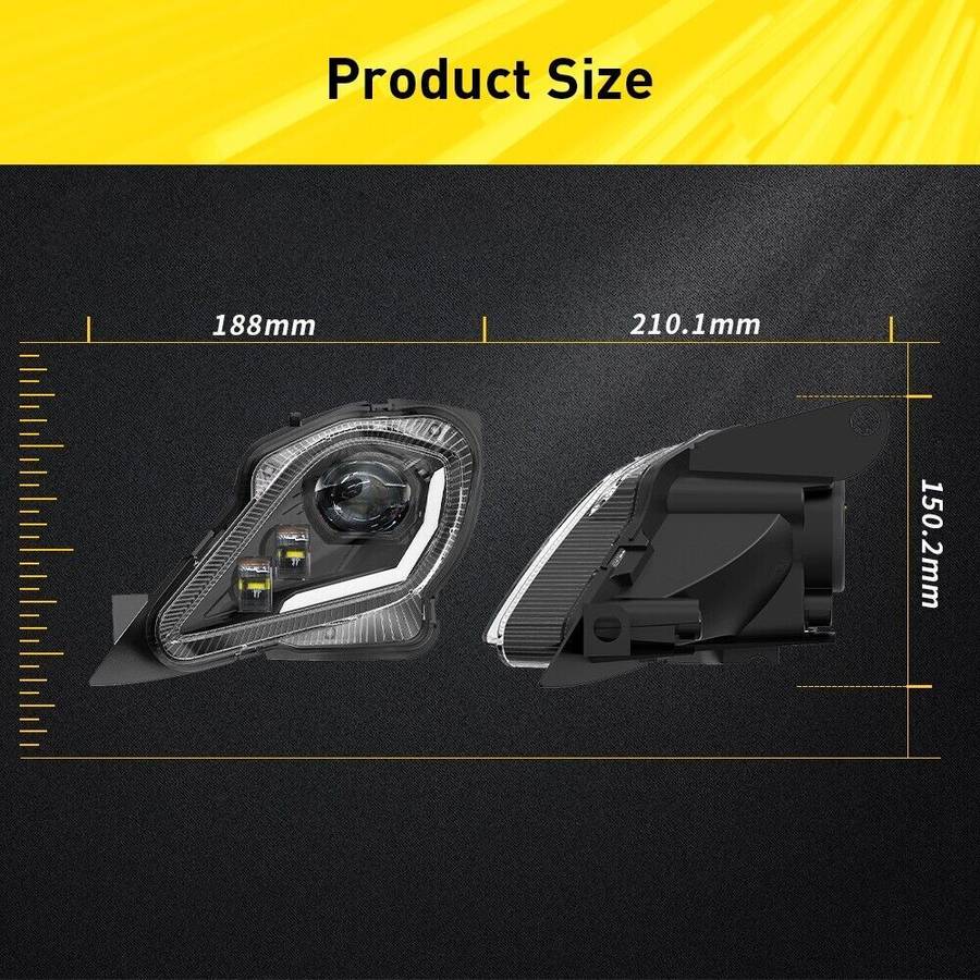 LED Headlights DRL Turn Signal Assembly For YAMAHA YFZ 450 RAPTOR 700 700R /350
