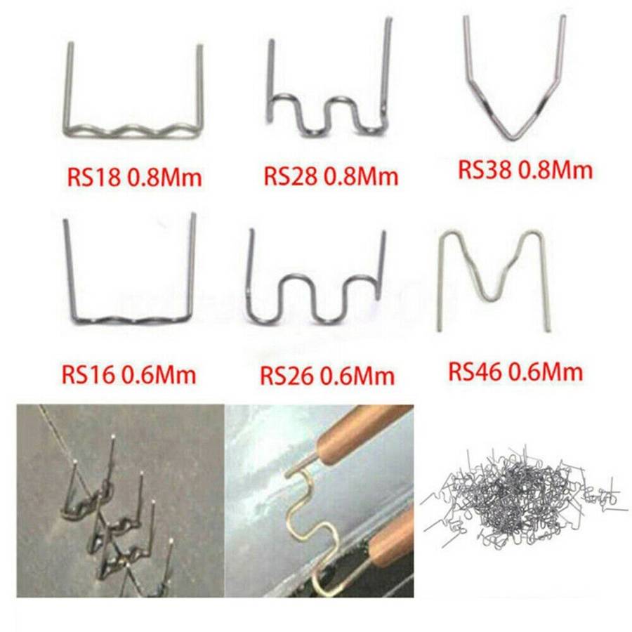 1200PCS 0.6/0.8mm Hot Stapler Staples For Plastic Welder/Car Bumper Repair Kit