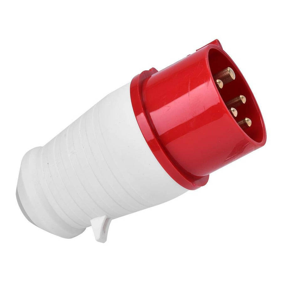 High Power 32A 5 PIN RED 3 PHASE Industrial Plug+Socket 415V Wall Mountable
