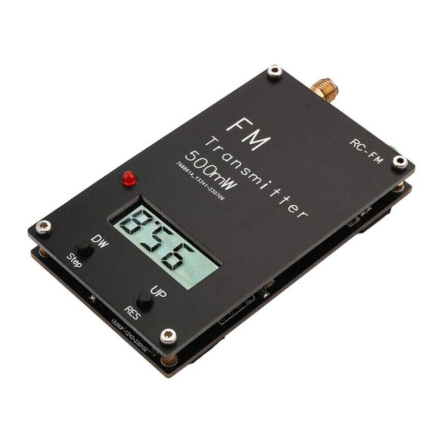 FM Stereo Transmitter With Adjustable Frequency For Devices