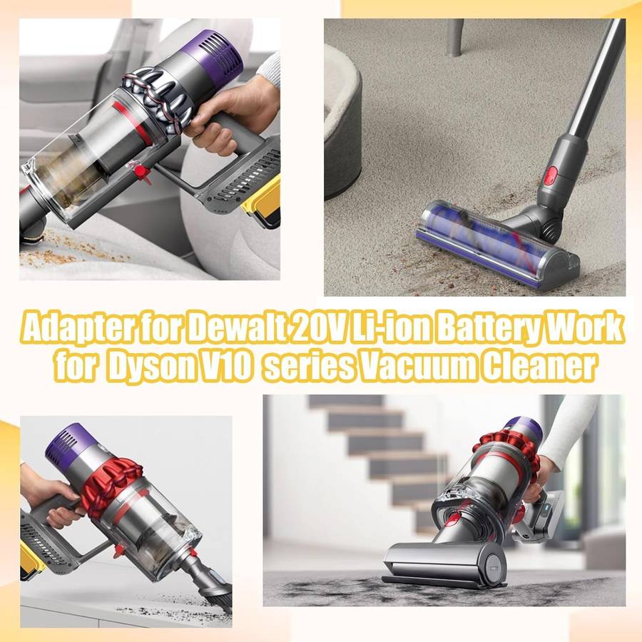 Adapter for Dewalt 20V Li-ion Battery Convert to for Dyson V10 Vacuum Cleaner
