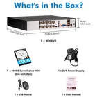 H.265+ 5MP 8 Channel CCTV DVR Recorder with 500G HDD, Face Detection, Alert P...