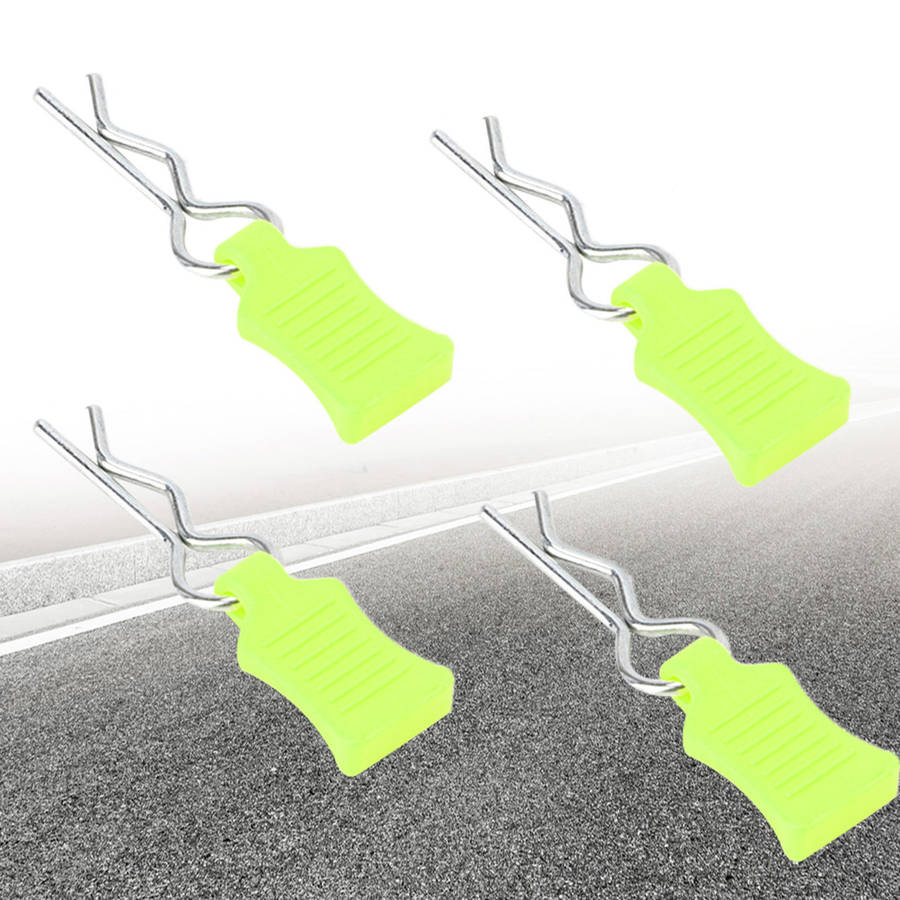 Body Shell Clip Pin + Fixing Bracket Set For 1/8 1/10 1/12 RC Car(Yellow) CW