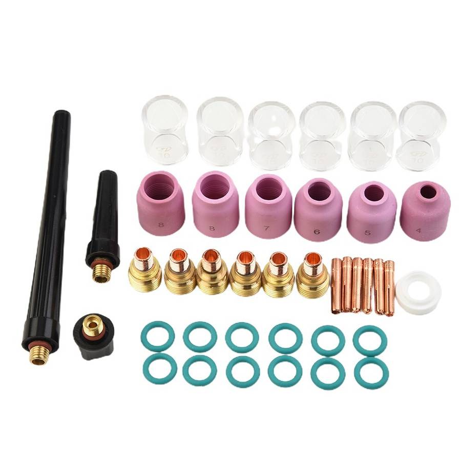 40x/set TIG Welding Torch Collet Gas Lens Glass Cup Kit For WP-9/20/25