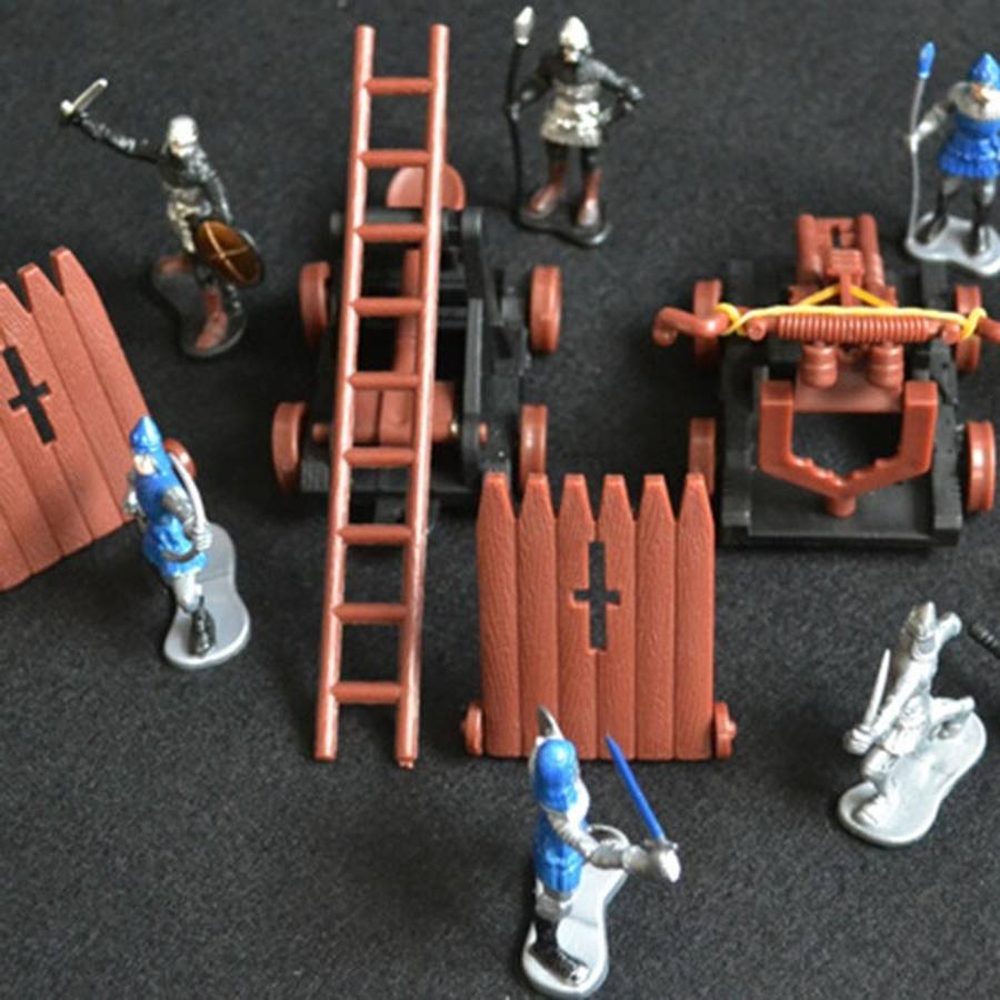 Soldiers Toy Medieval Castle Infantry Playset Decor Model Vintage-Knight