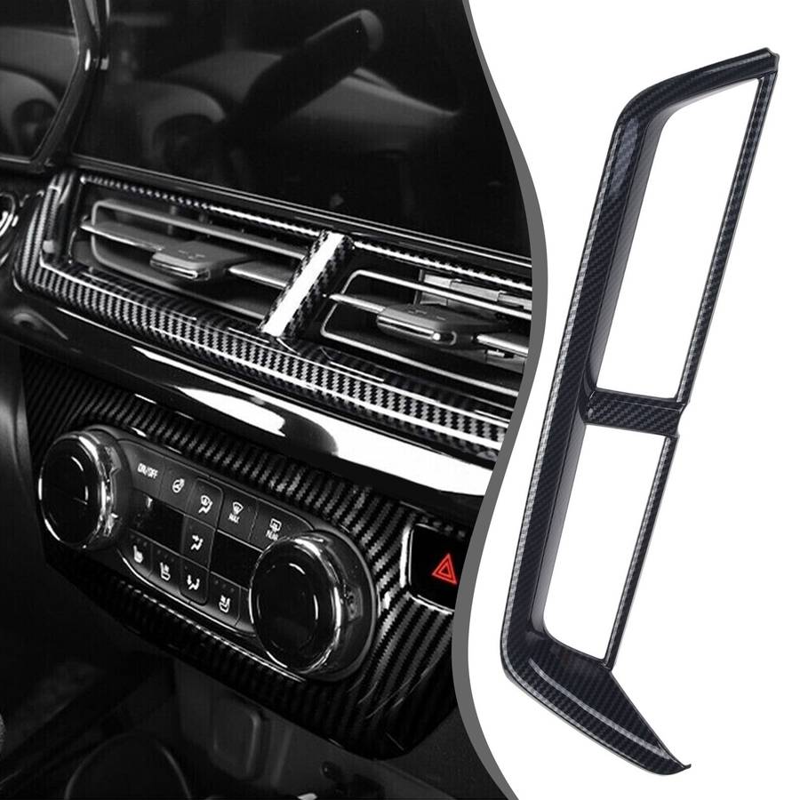 For Chevrolet For Trax..Carbon Fiber Center Console Air Vent Outlet Cover-Trim