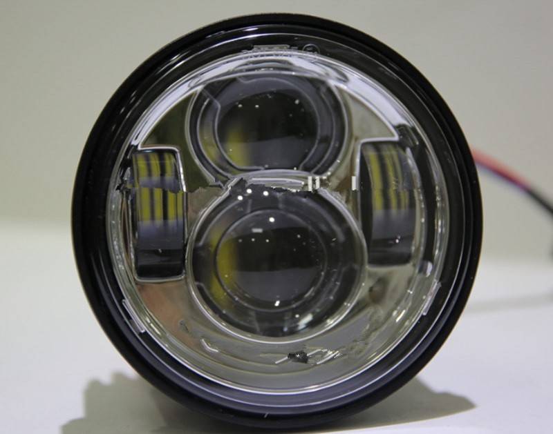 For Harley Dyna Fat Bob FXDF 2008-2016 4.65" LED Headlight Twin Dual Projector