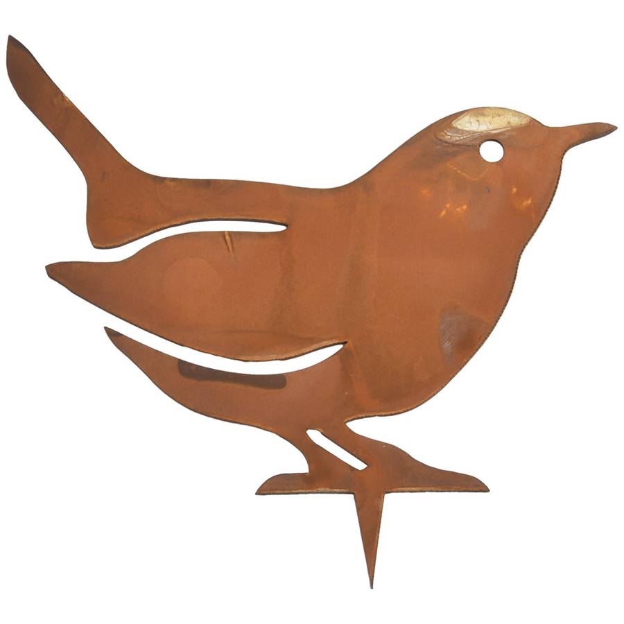 Rusty Metal Birds Stake Silhouettes Set Of 4 Decorative Garden Figures