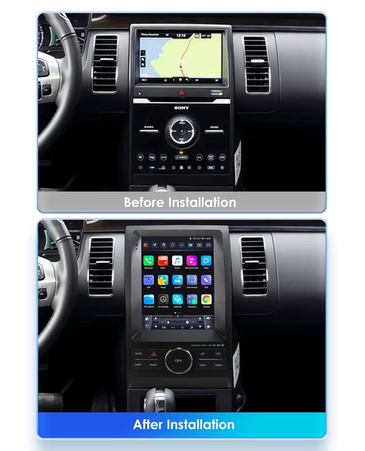 9.7" Screen Carplay For Ford Taurus 2010-2019 GPS Navi Android 14 Car Radio 32GB