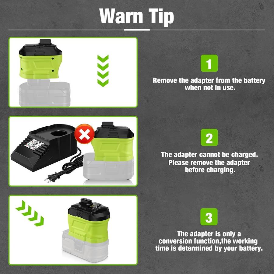 Battery Adapter for Ryobi 18V Li-ion Battery Convert to for Ryobi 12V Power tool