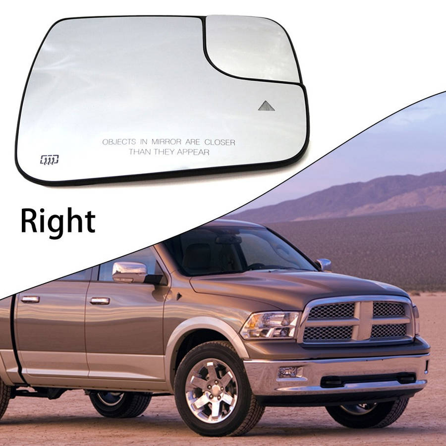 Blind Spot+ Heat Exterior Mirror Glass Right For Dodge For Ram 1500 2500 19-2022