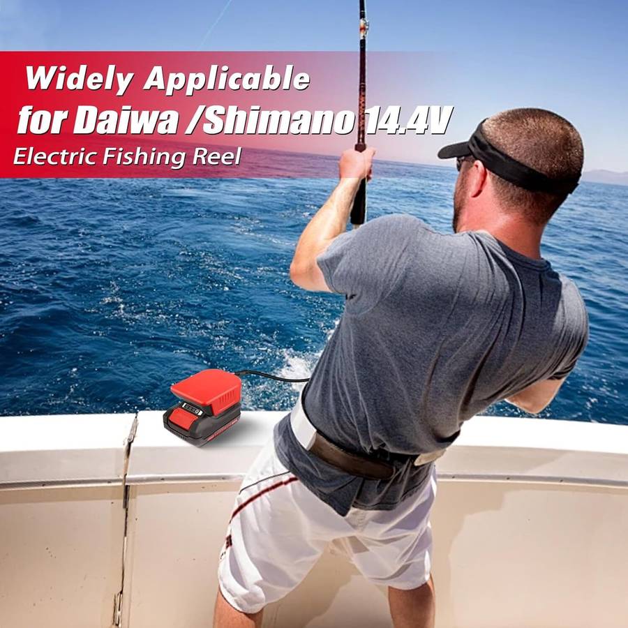 Electric Fishing Reel Batterty Adapter for Einhell 18V Work for Shimano 14.4V