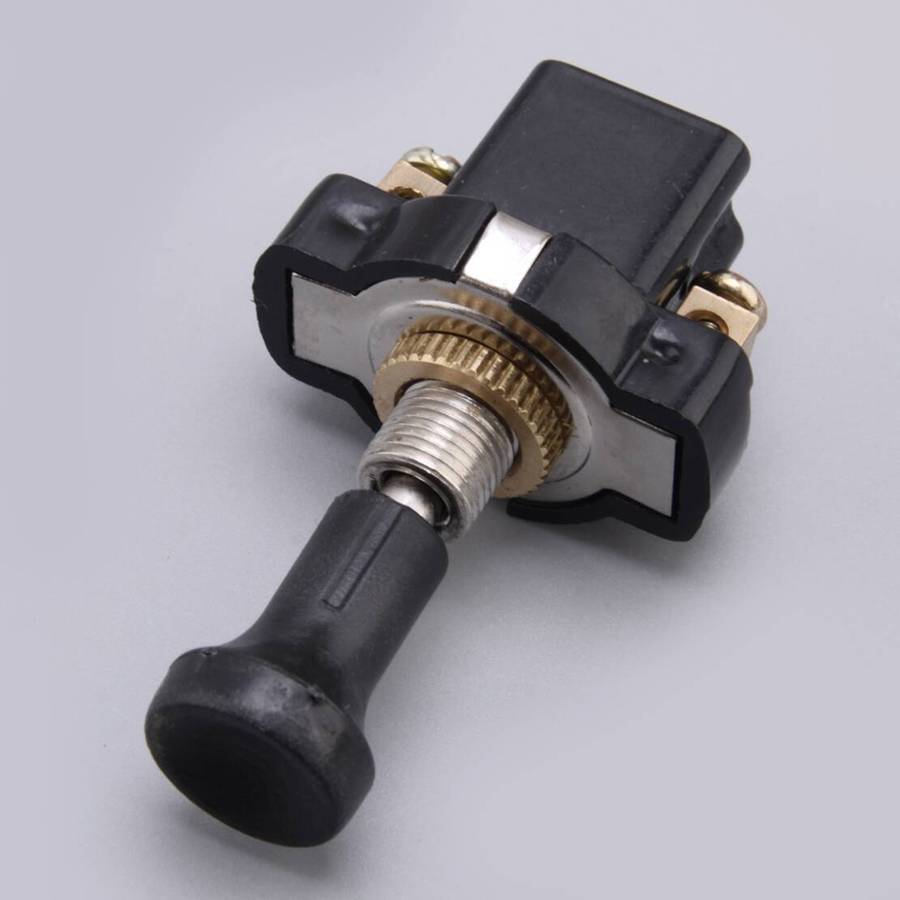 8mm/0.31" Thread Mount Electrical Vehicle Auto On-Off Push-Pull Switch 12V