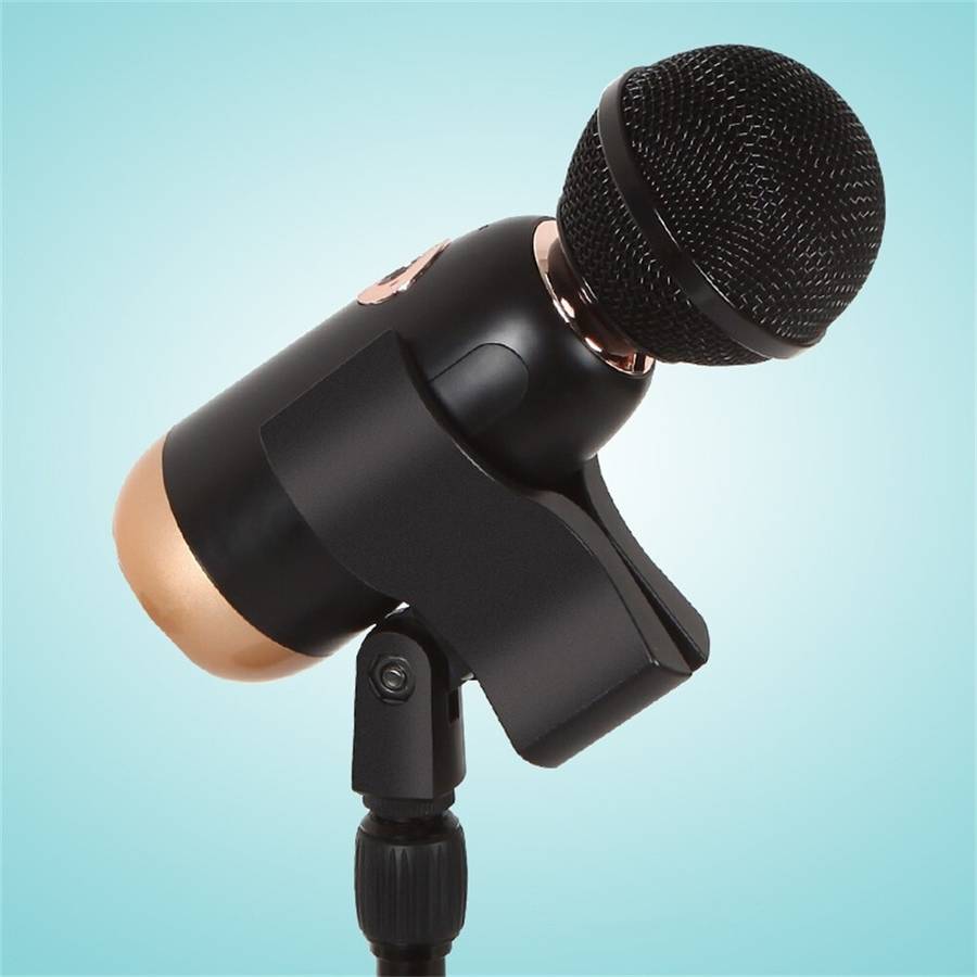 Large Microphone-Clip Clamp Holder With 3/8 Adapter For 3.2-6.8CM Mic