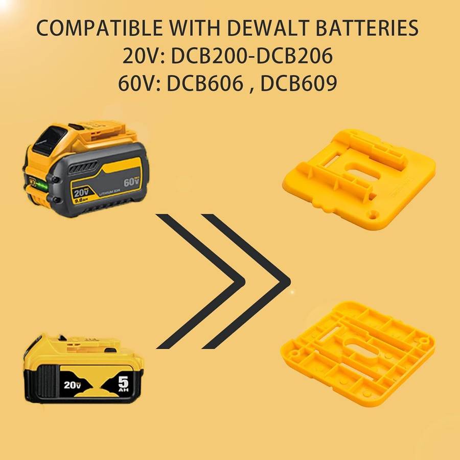 10PCS Battery Mount Holder for Dewalt 20V 60V Battery Dock Fit for DCB200 DCB203