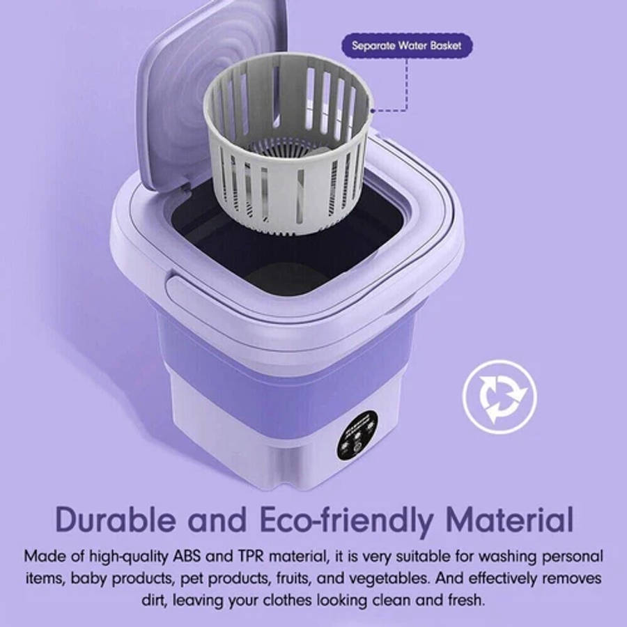 Mini Washing Machine 8L Folding Portable Sterilization Drying Laundry Machines