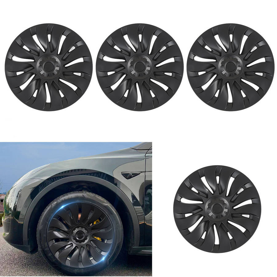 4 Pcs 19in Wheel Hub Cover Fully Wrap Hubcap Rim Protector Trim Part For