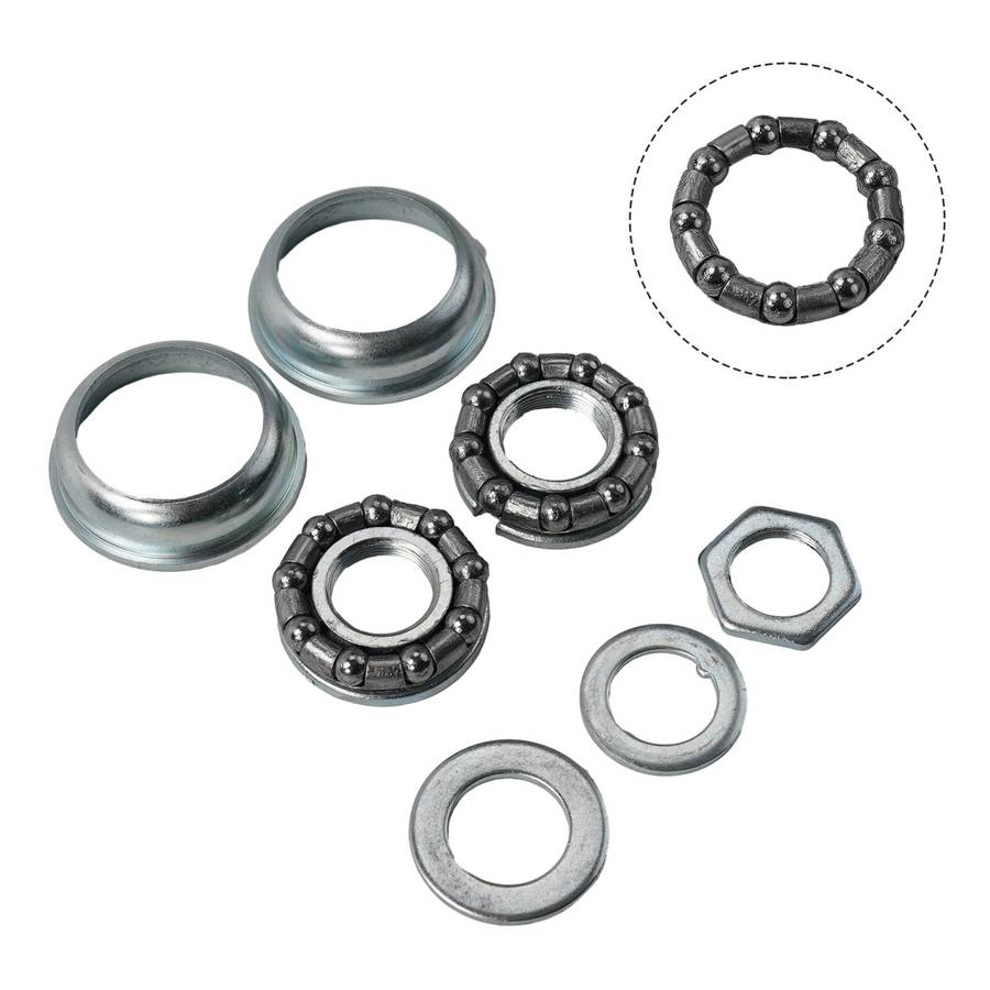 Bike Bicycle Bottom Bracket BB Cup Bearing Set For Large Shell 1 Piece Crank