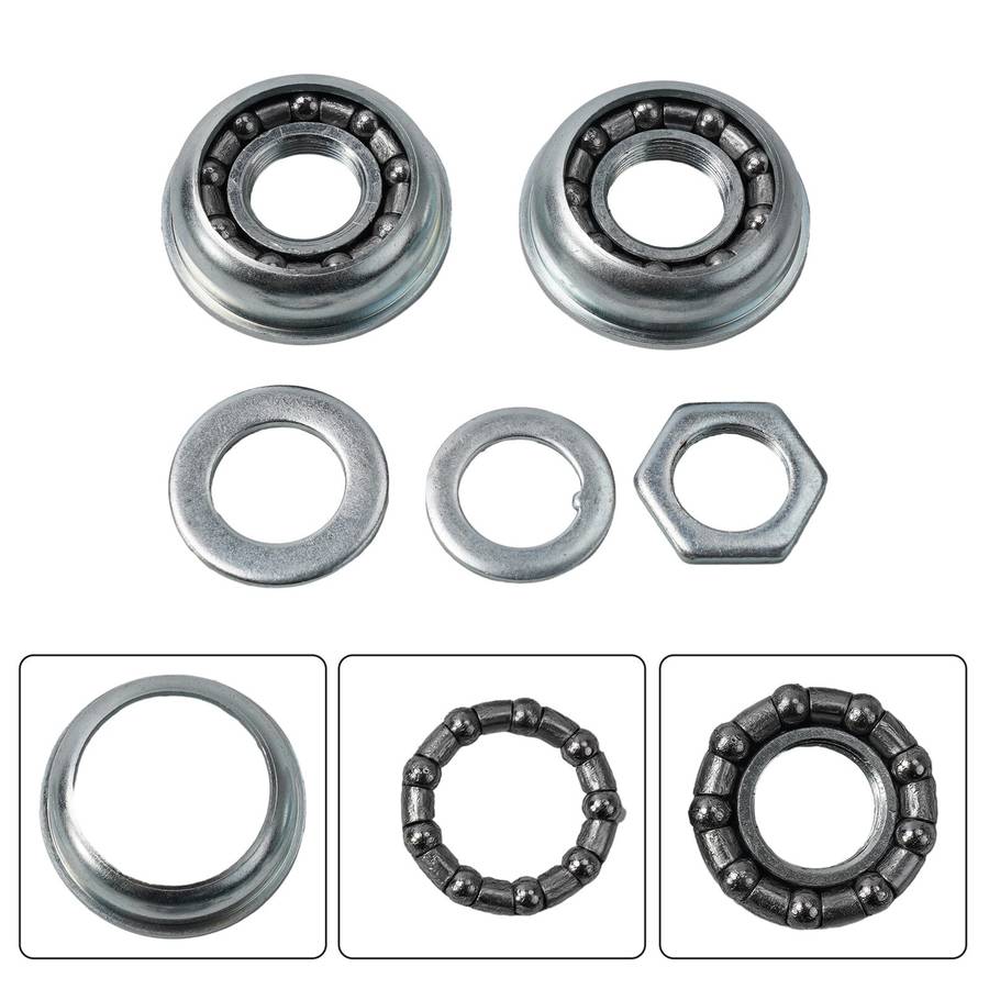 Bike Bicycle Bottom Bracket BB Cup Bearing Set For Large Shell 1 Piece Crank