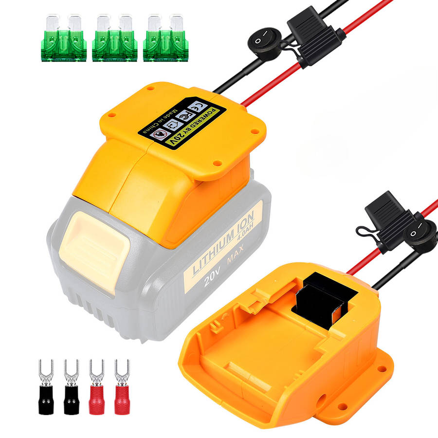 Jump Starter Car Booster Cable with Fuse Switch Emergency Power Kit For Dewalt