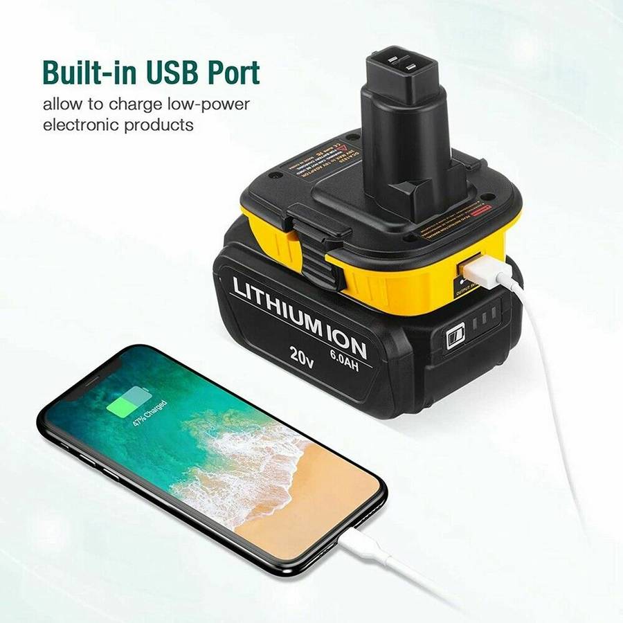 For DEWALT 18V/20V Battery Adapter Converter 18V to 20V Max Li-Ion Tools DCA1820