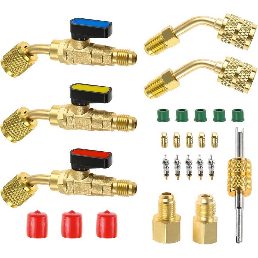 Upgrade Your AC HVAC With Angled Ball Valve Adapter Fitting For R410A R134A R22