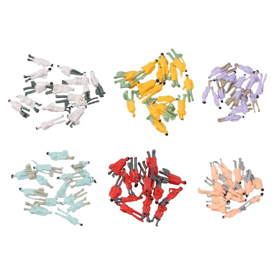 400Pcs Railway Train Layout 1:87 HO Scale Painted Figures Model People Passenger