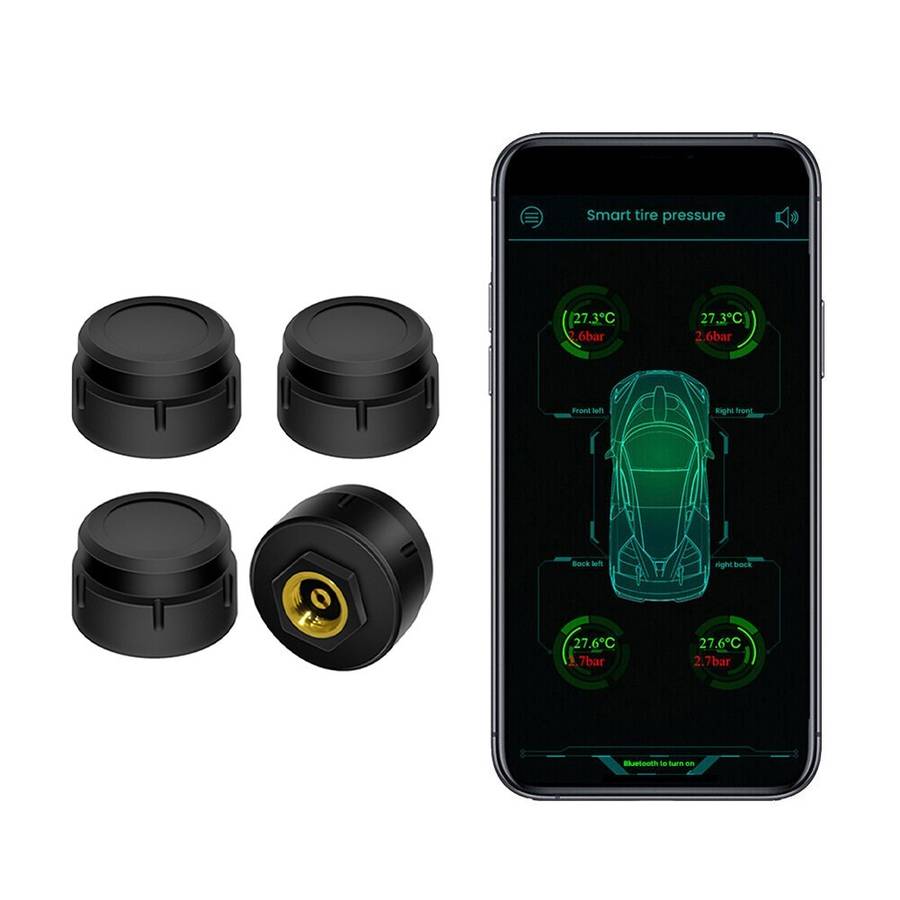 Car TPMS Tire Pressure Monitoring System/with 4 External Sensors App