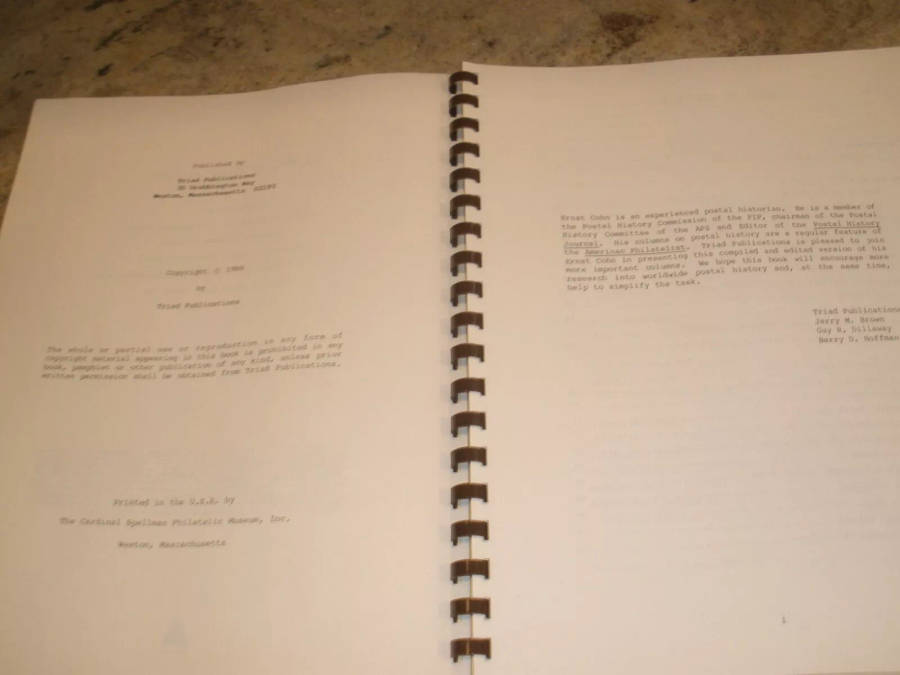 A BOOK OF POSTAL HISTORY