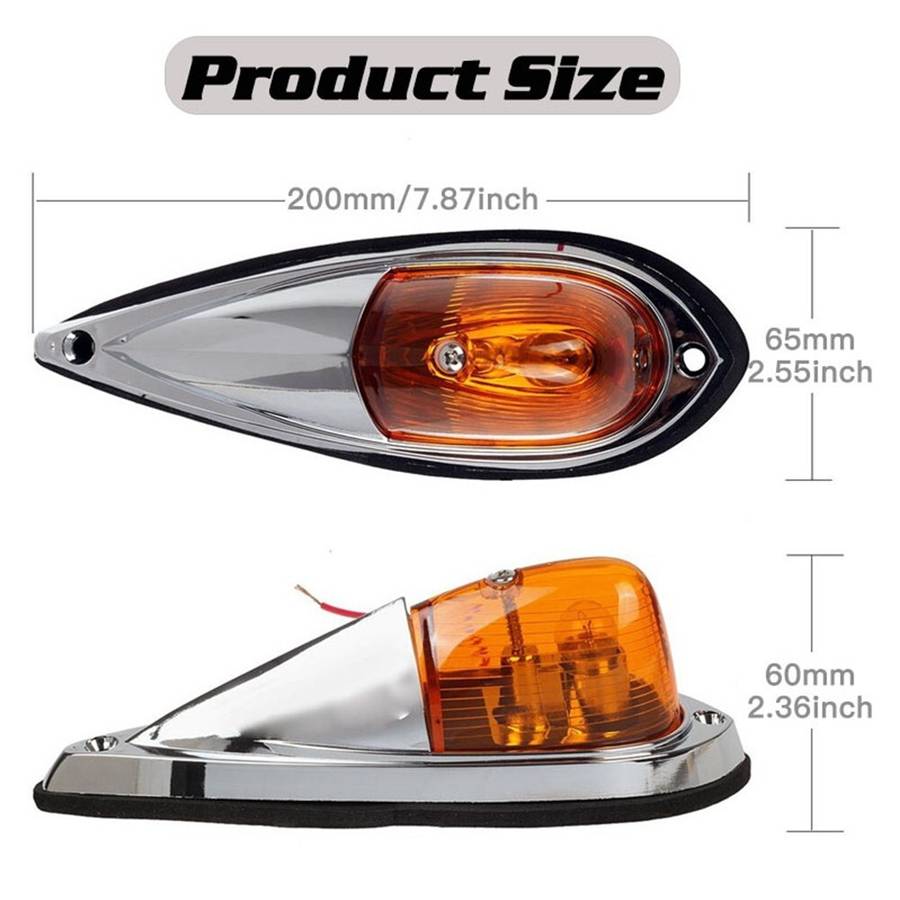 Cab Marker Amber Cab Roof Marker Lights Car Accessories LED Roof Lamps