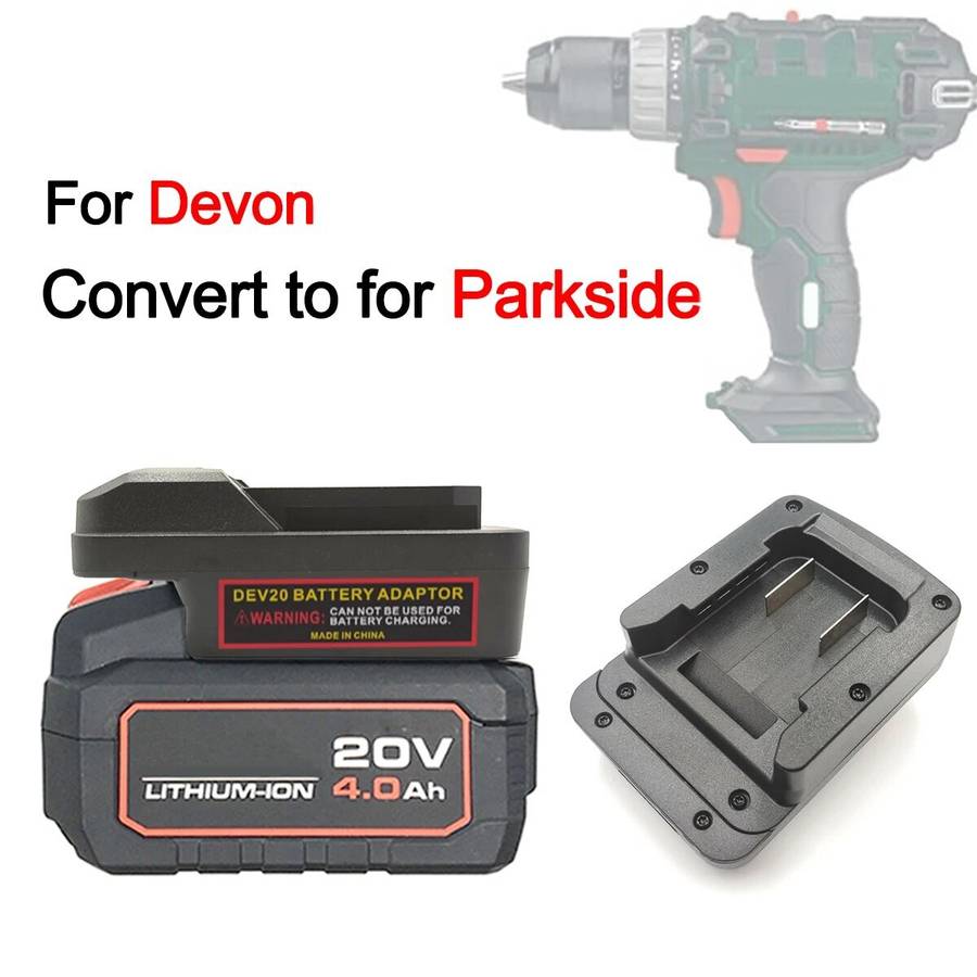 Battery Adapter for Devon 20V Li-ion Convert to for Parkside 20V Power Tools