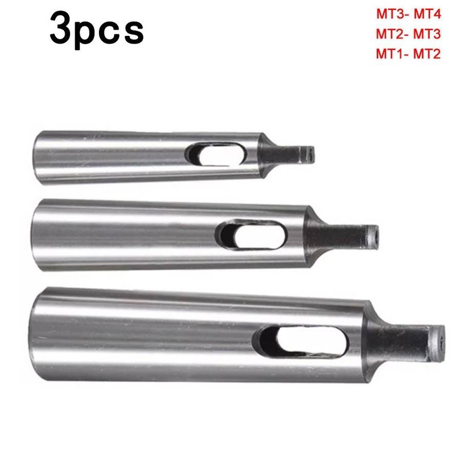 3*Morse-Taper Adapter Taper Sleeve Drill Sleeve Hardness 50 MT1 To MT2 Kit