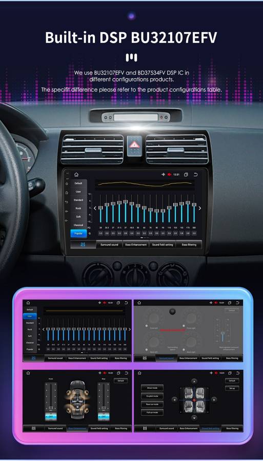 10.1" Car radio for Suzuki Swift 2005-2010 CarPlay GPS Navigation Android12 64GB