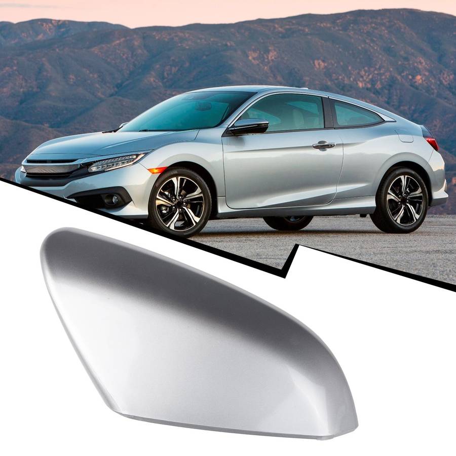 Right Passenger Side Silver Mirror Cover Cap Replace For Civic 2016-2020