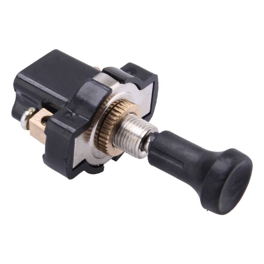 8mm/0.31" Thread Mount Electrical Vehicle Auto On-Off Push-Pull Switch 12V