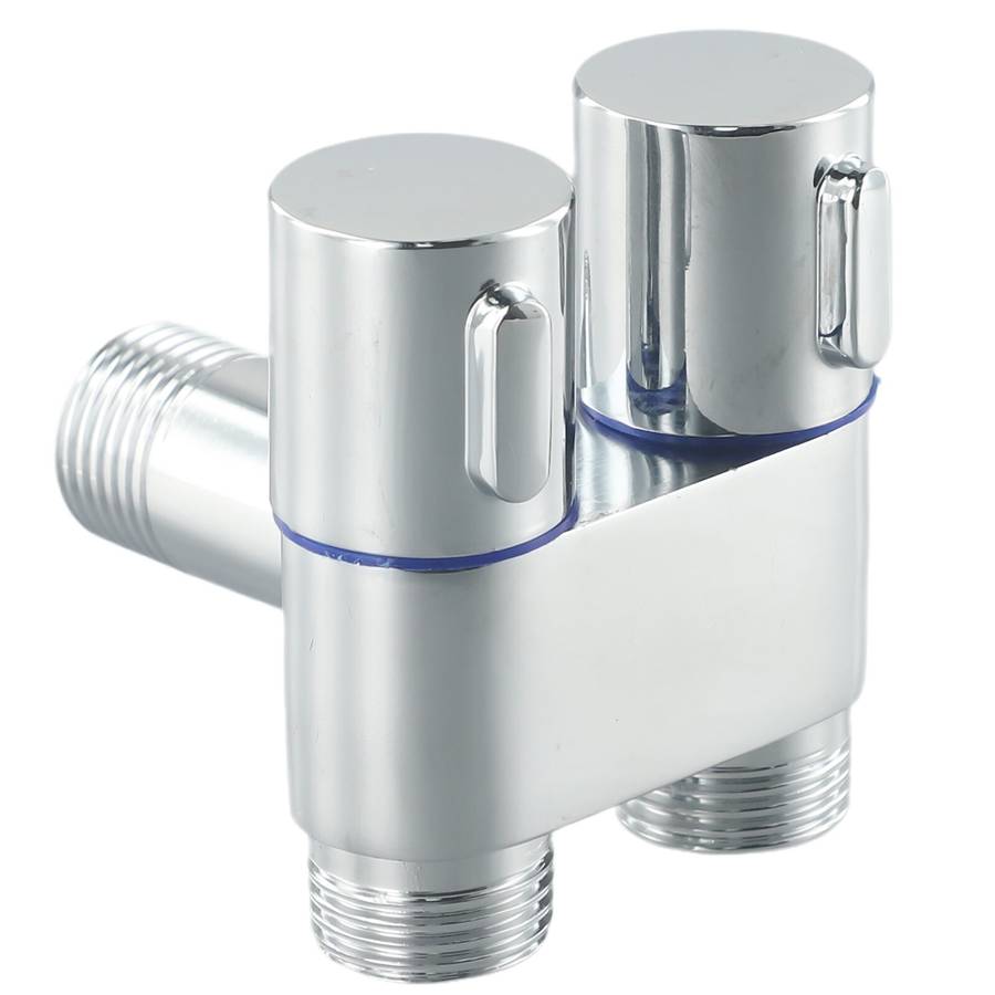 G1/2 1 In 2 Out Dual Control Washing Machine Faucet Toilet Triangle Valve