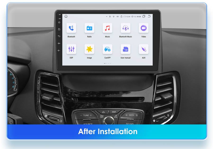 9" Android 13 Car Stereo DSP Head Unit 6+64GB For Ford Fiesta 2009-2016 Wifi SWC
