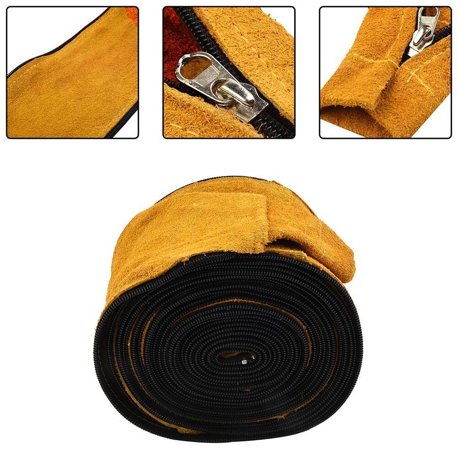 1 ?? TIG Mig Cowhide Leather Welding Torch Cable Hose Cover ?23ft L 4in W With