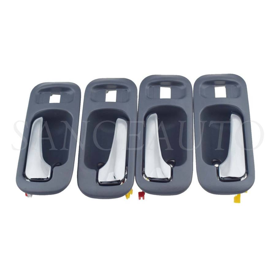 4PCS Inside Interior Door Handles Set Grey Gray CHROME for 1997-2001 Honda CRV