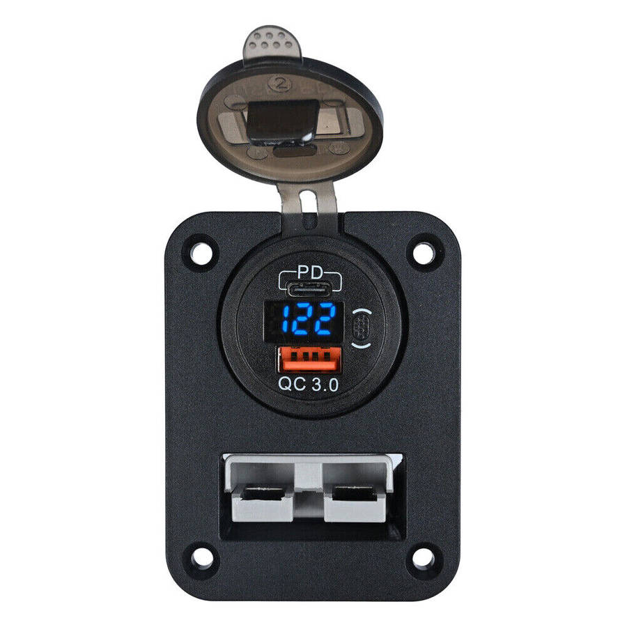 Dual USB Fast Charger Panel PD QC3.0 Plug Socket for RV Camper Caravan Boat