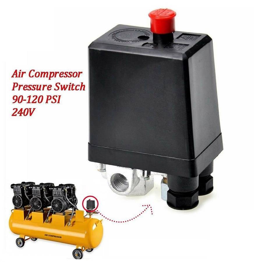 Air Compressor Pressure Switch Control Valve/Replacement Parts 90-120 PSI 240V