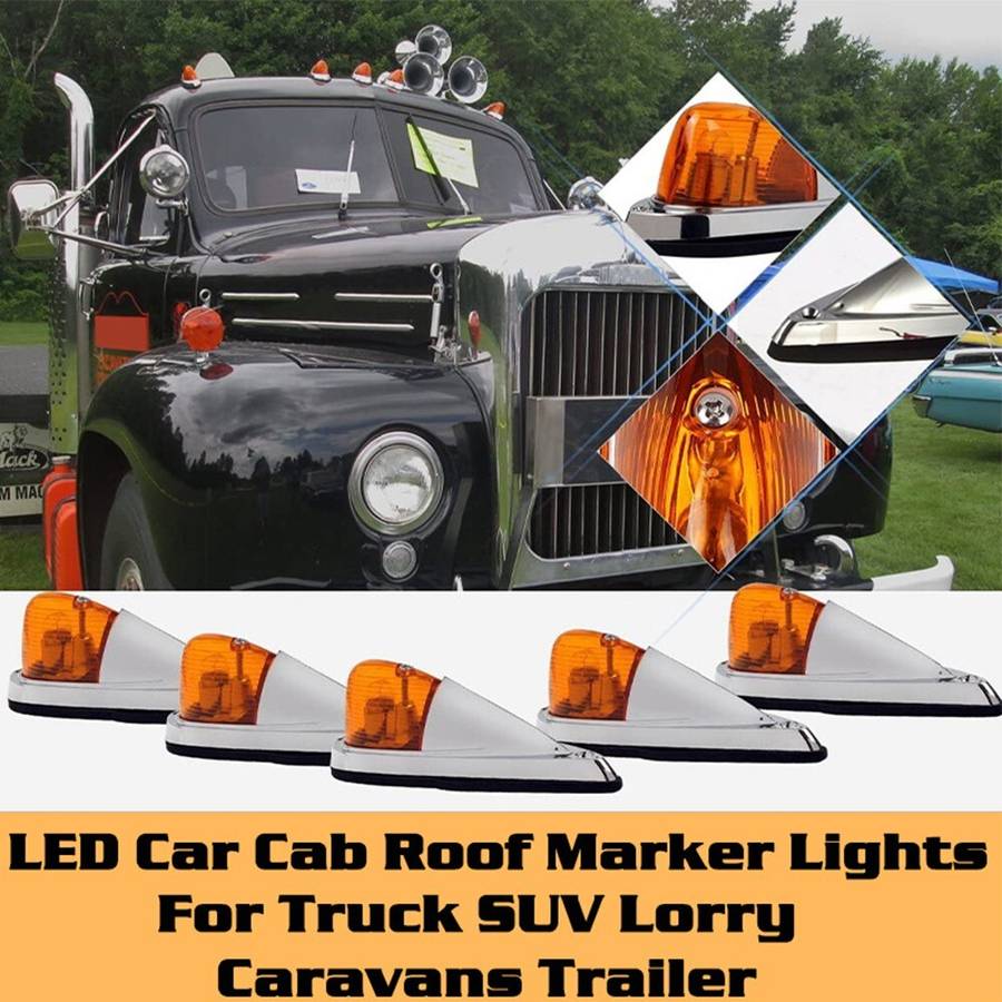Cab Marker Amber Cab Roof Marker Lights Car Accessories LED Roof Lamps