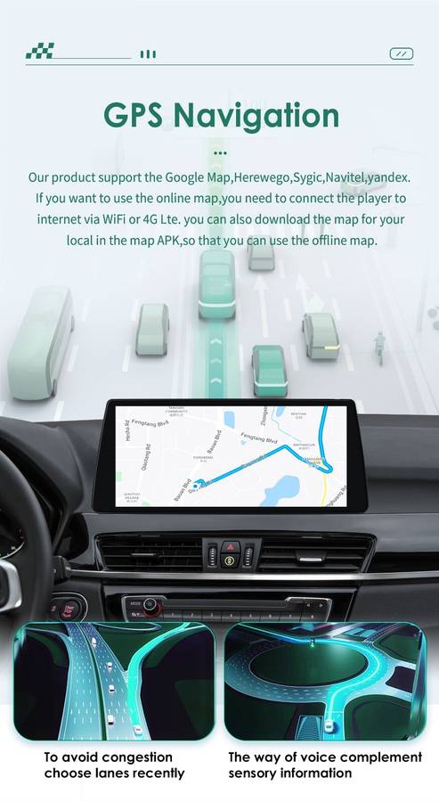 10.25" Screen For BMW X1 F48 Carplay GPS Android Auto Navi GPS Car Stereo 4Core