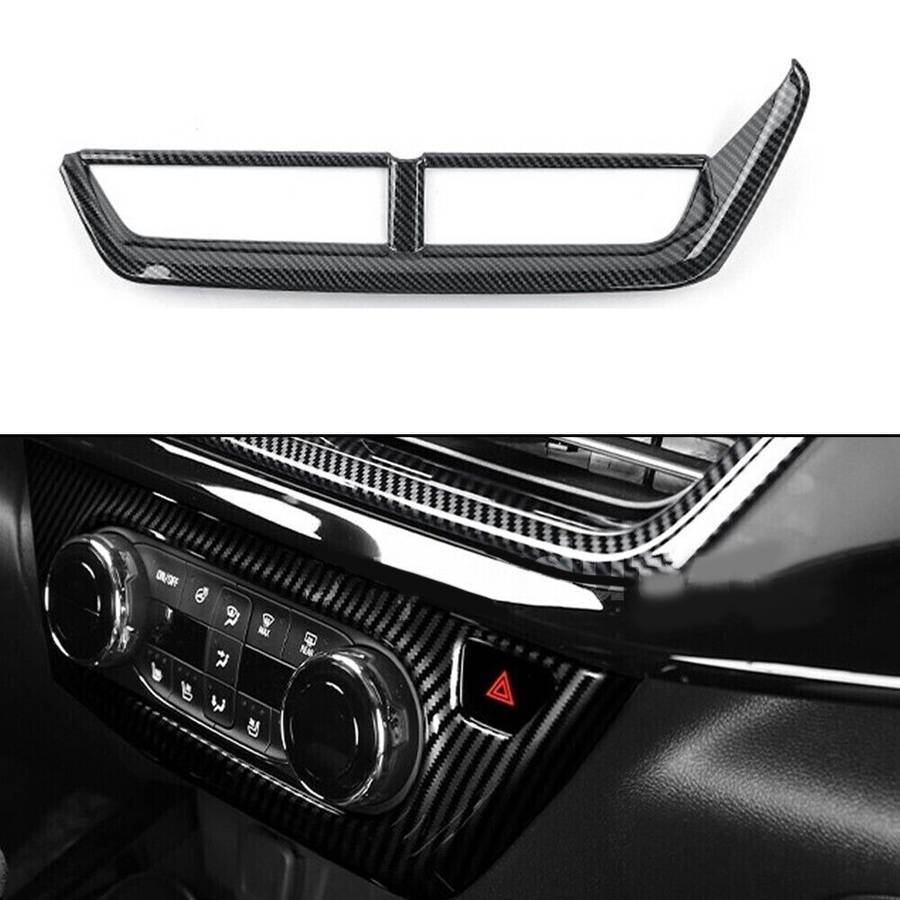 For Chevrolet For Trax..Carbon Fiber Center Console Air Vent Outlet Cover-Trim