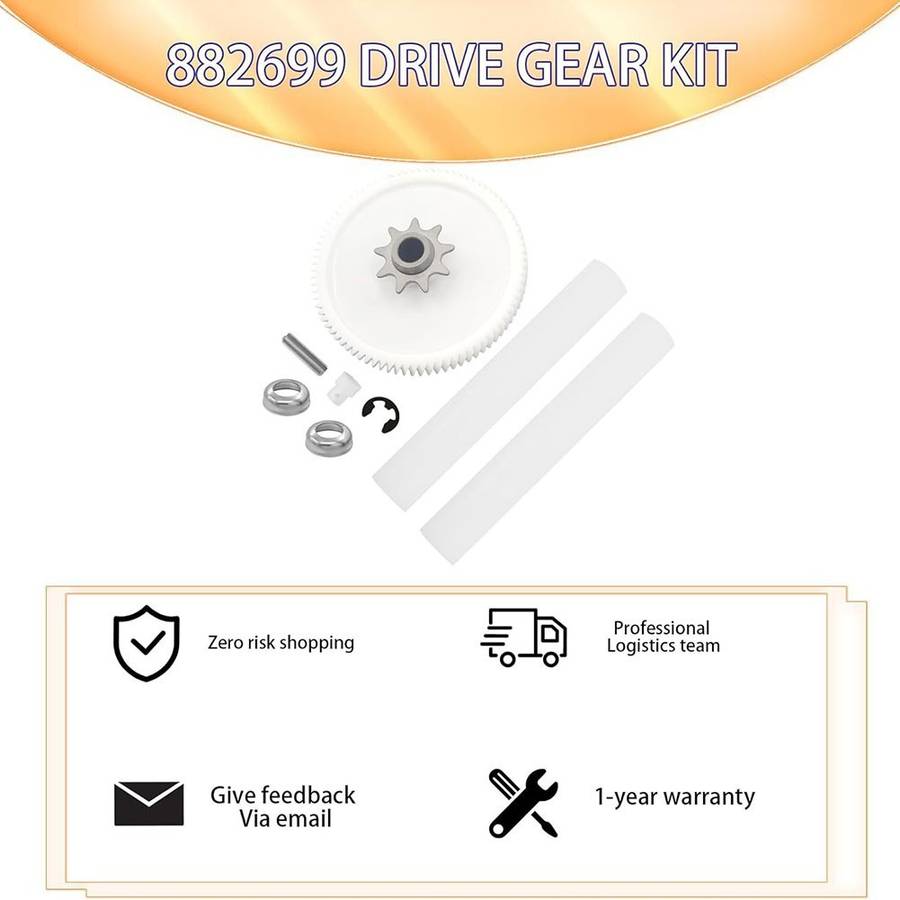 Comprehensive Upgrade 882699 Trash Compactor Drive Gear Kit For Multiple Models